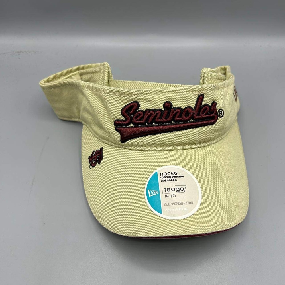 Florida State Seminoles NCAA Visor Hat Men Green New Era Strap Back Cap New